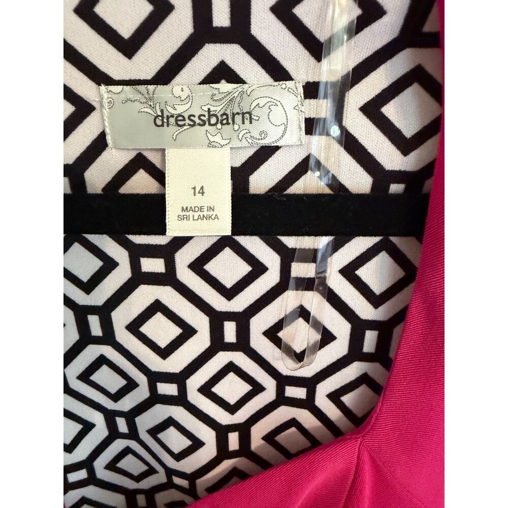 NWOT Dress Barn Pink with black belt size 14 - Picture 3 of 3